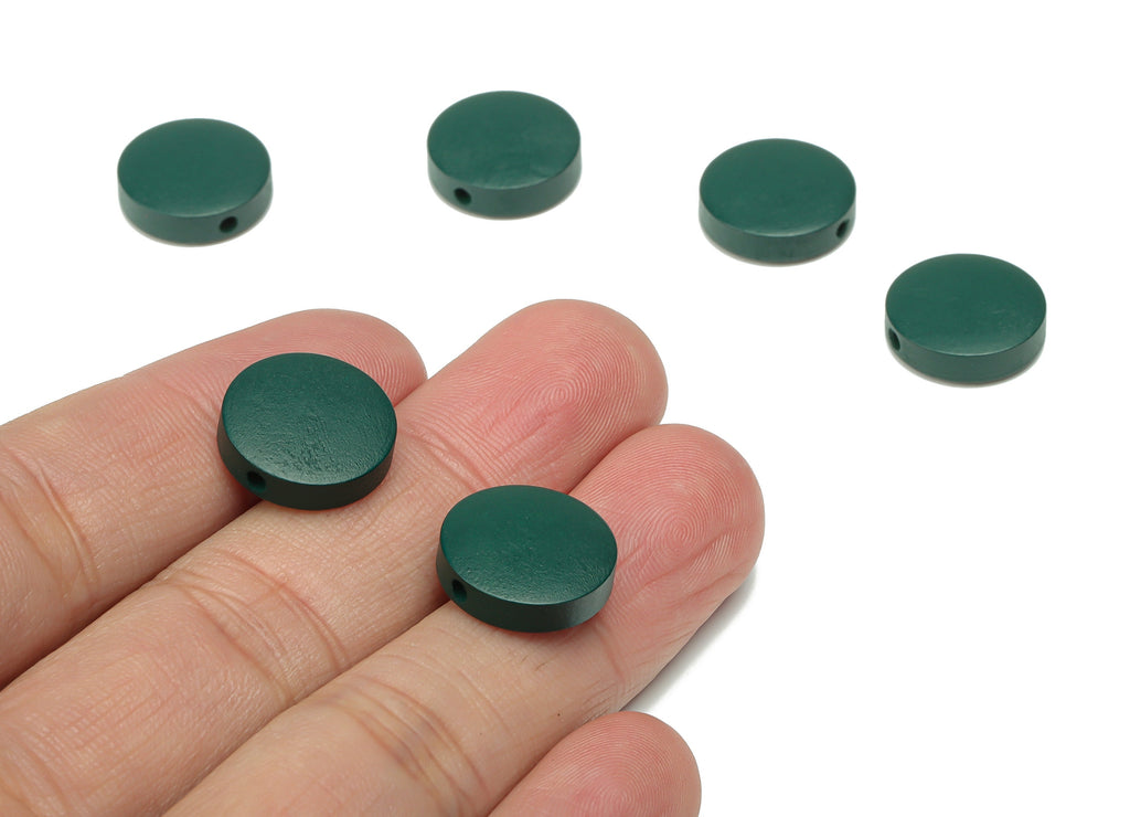 Hemu Wood Round Earring Connector - Hemu Wood Circle Charms and Beads - DIY Jewelry Making Supplies - 14.9x14.9x4.57mm - BB1185A - DOMEDBAZAAR