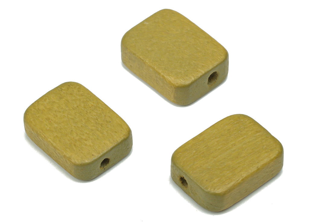 Hemu Wood Rectangle Earring Connector - Hemu Wood Rectangle Charms and Beads - DIY Jewelry Making Supplies - 13.1x9.82x4.29mm - BB1184A - DOMEDBAZAAR