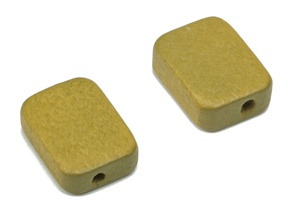 Hemu Wood Rectangle Earring Connector - Hemu Wood Rectangle Charms and Beads - DIY Jewelry Making Supplies - 13.1x9.82x4.29mm - BB1184A - DOMEDBAZAAR