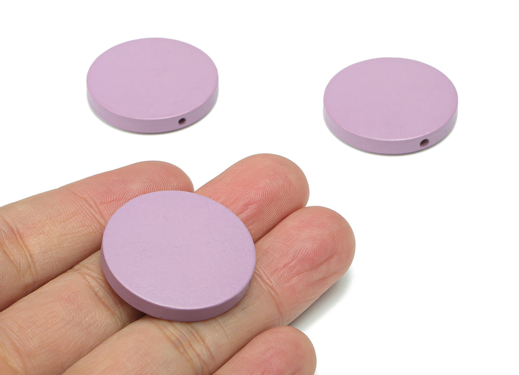 Hemu Wood Round Earring Connector - Hemu Wood Circle Disc and Bead - DIY Jewelry Making Supplies - 30.21x30.21x5.37mm - BB1177B - DOMEDBAZAAR