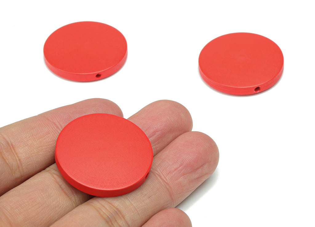 Hemu Wood Round Earring Connector - Hemu Wood Circle Disc and Bead - DIY Jewelry Making Supplies - 30.21x30.21x5.37mm - BB1177A - DOMEDBAZAAR