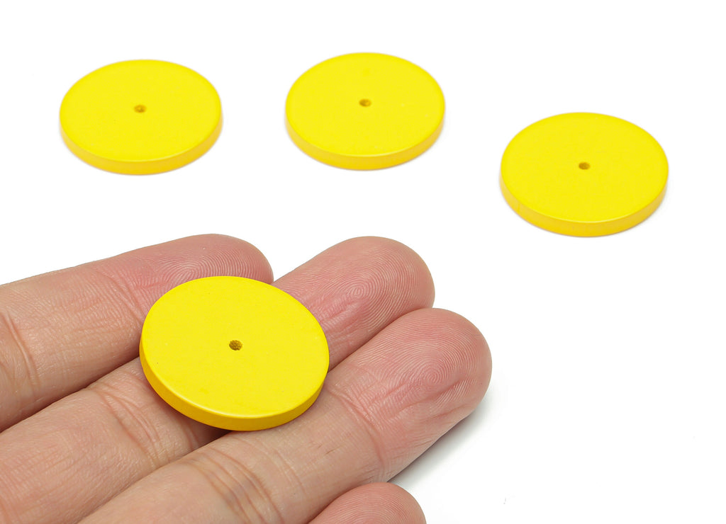 Hemu Wood Round Earring Connector - Hemu Wood Circle Charms and Pendant - DIY Jewelry Making Supplies - 24.61x24.61x3.37mm - BB1186B - DOMEDBAZAAR