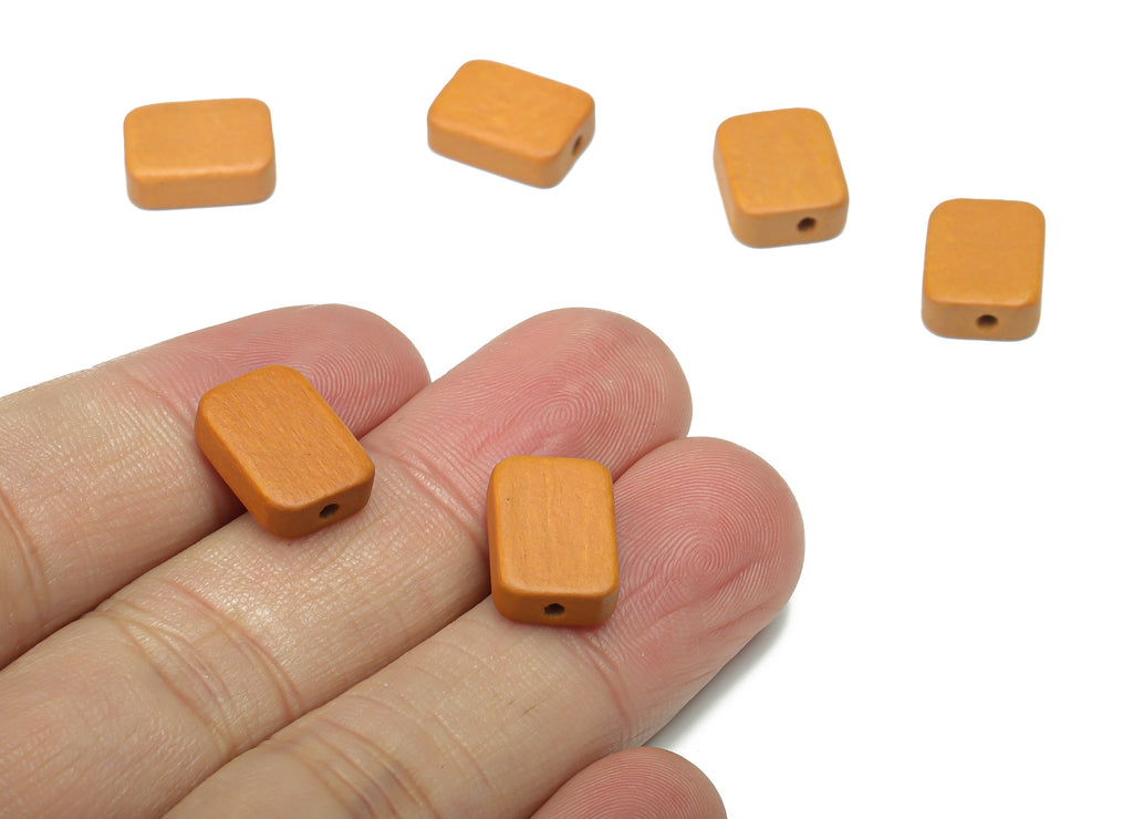 Hemu Wood Rectangle Earring Connector - Hemu Wood Rectangle Charms and Beads - DIY Jewelry Making Supplies - 13.05x9.7x4.23mm - BB1210 - DOMEDBAZAAR