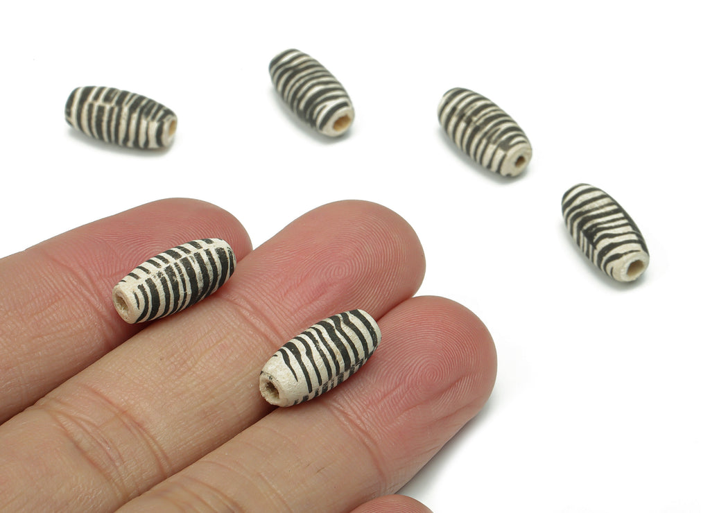 Hemu Wood Bracelet Beads Earring Connector - Hemu Wood Beads Charms and Pendant - DIY Jewelry Making Supplies - 14.54x7.62x7.62mm - BB1213 - DOMEDBAZAAR
