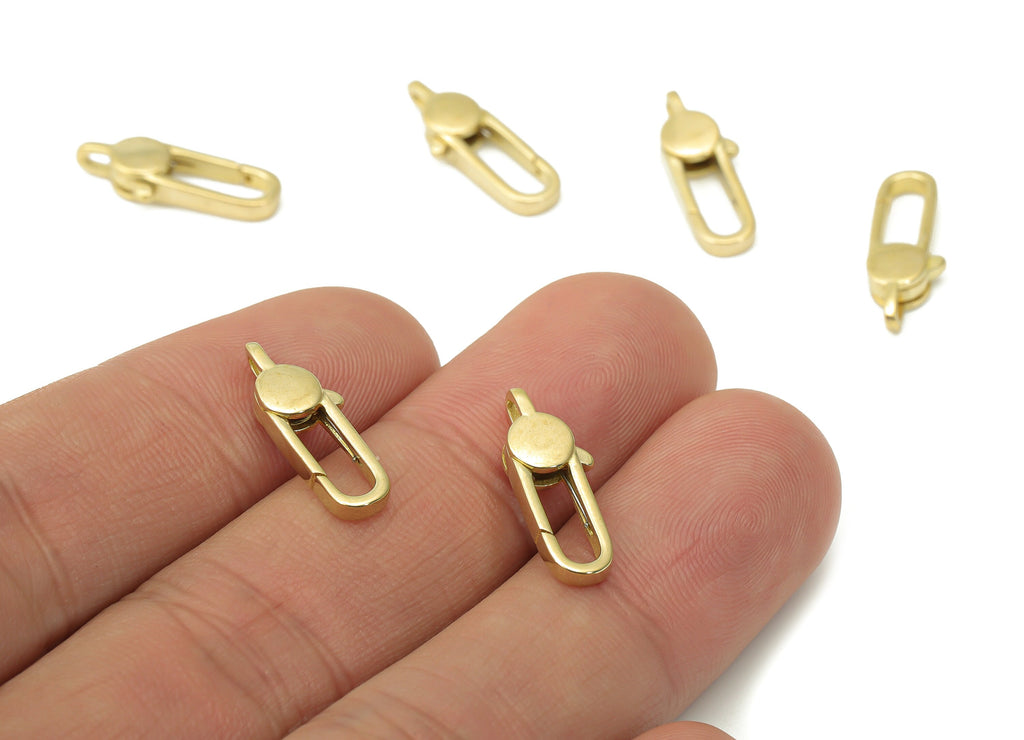 Raw Brass Lobster Claw - Brass Trigger Clasps – Jewelry Clasps - Brass Parrot Clasps - Jewelry Making Supplies - 18.21x6.58x3.37mm - PP5232 - DOMEDBAZAAR