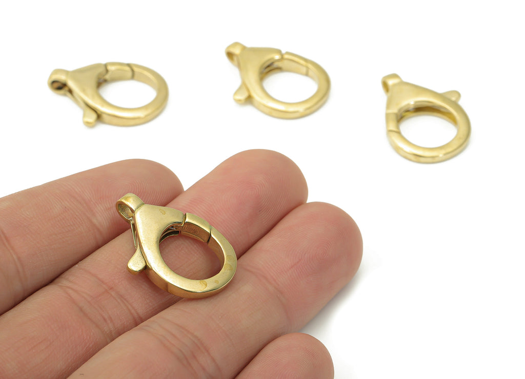 Raw Brass Lobster Claw - Brass Trigger Clasps – Jewelry Clasps - Brass Parrot Clasps - Jewelry Making Supplies - 24.88x16x4.39mm - PP5249 - DOMEDBAZAAR