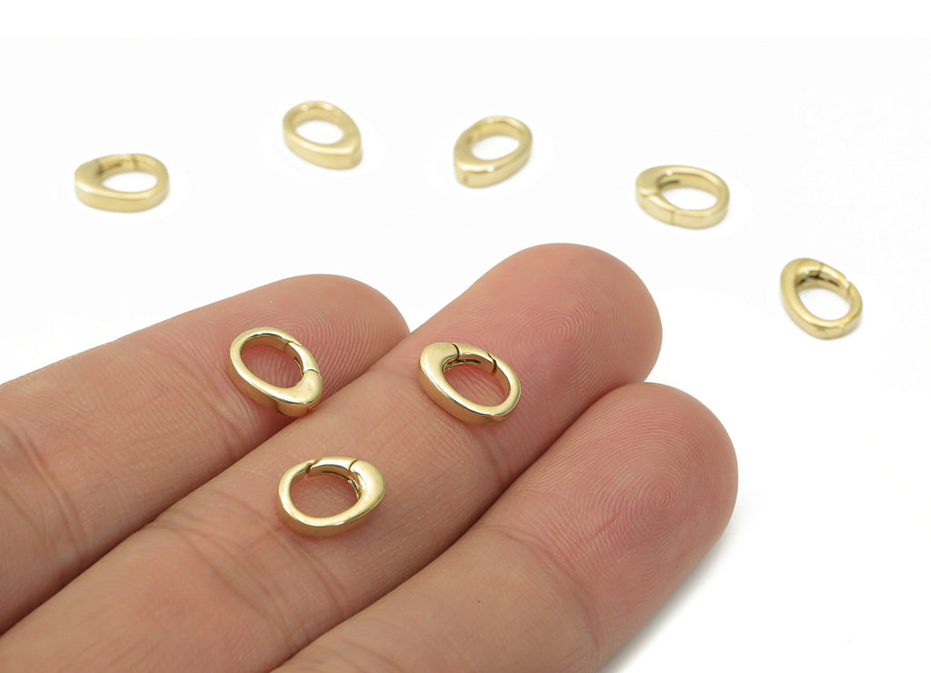 Raw Brass Mini Oval Lobster Claw - Brass Trigger Clasps – Jewelry Clasps - Brass Parrot Clasps - Jewelry Supplies - 9.29x6.66x2.4mm - PP5234 - DOMEDBAZAAR