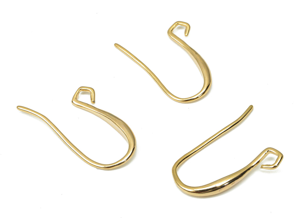 2pairs4pcs 18k Gold Filled Earring Wiresearring Hooks Gold Earring Hooks  Forward Facingearring Wires for Jewelry Making 189mm 
