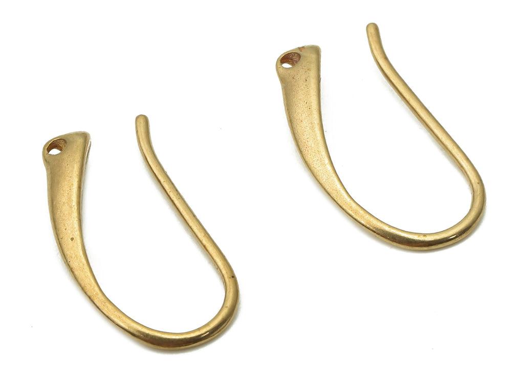 Brass Earrings Wires - Raw Brass Hole Earring - Brass Pendant - Raw Brass U Earrings - Earring Findings - 18.75x8.6x2.1mm - PP7793 - DOMEDBAZAAR