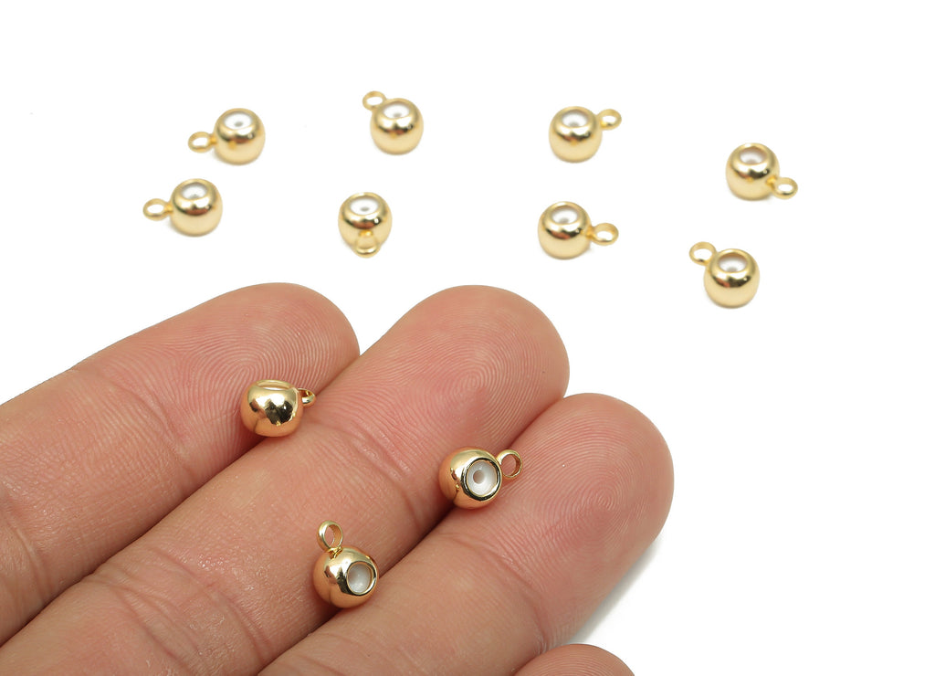 Brass Sliding Adjustable Bead With Loop - Rondelle Stopper Bead with Silicone - Spacer - 18K Real Gold Plating - 8.54x5.82x4.37mm - RGP4661 - DOMEDBAZAAR