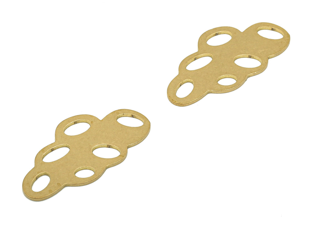 Brass Cloud Connector  - Raw Brass Cloud Cutout Earrings Connector - Earring Findings - 25.13x12.85x0.67mm - PPA4372 - DOMEDBAZAAR