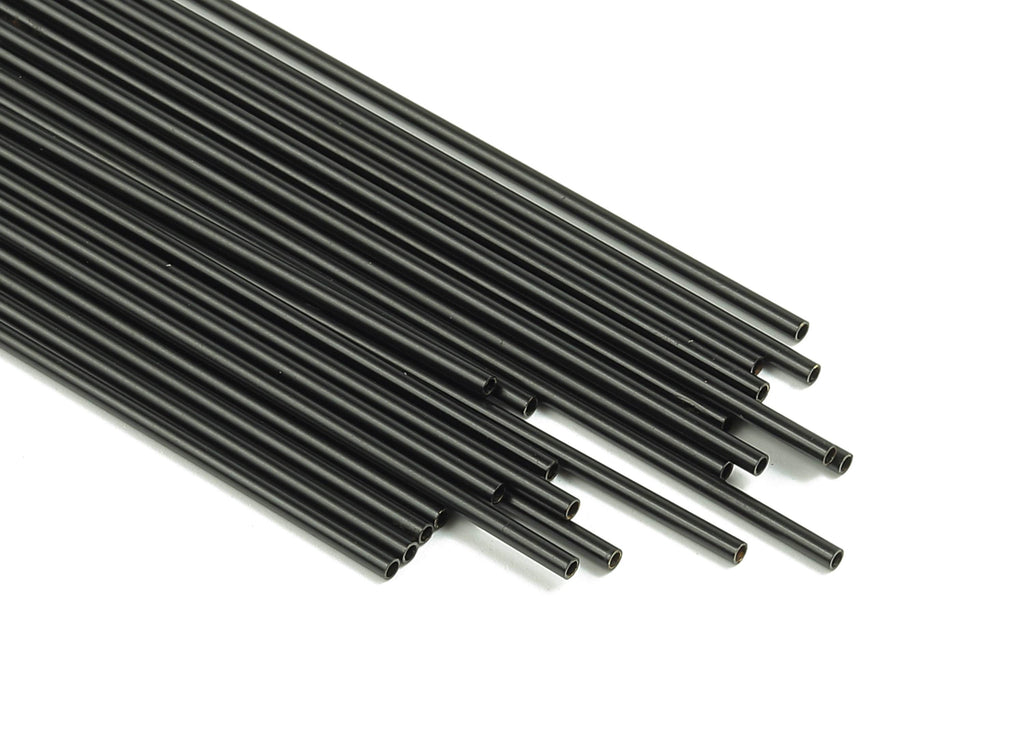 Matte Black Himmeli Tubes - Raw Brass Round Himmeli DIY Tube Beads - Circle Pipes for Geometric - For Air Plants -1.5x0.2x70mm - PP4567B-70 - DOMEDBAZAAR
