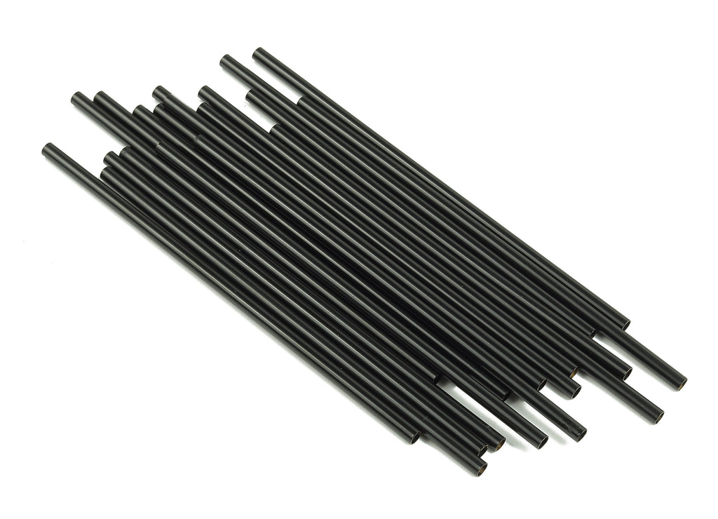 Matte Black Himmeli Tubes - Raw Brass Round Himmeli DIY Tube Beads - Circle Pipes for Geometric - For Air Plants - 2.5x0.2x80mm- PP4569B-80 - DOMEDBAZAAR