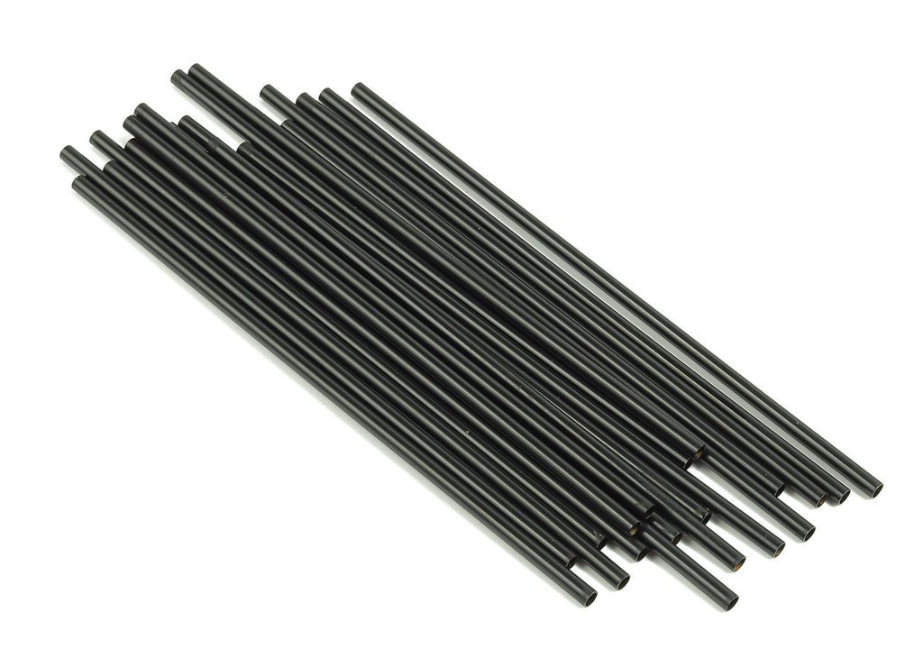 Matte Black Himmeli Tubes - Raw Brass Round Himmeli DIY Tube Beads - Circle Pipes for Geometric - For Air Plants -2.5x0.2x100mm- PP4569B-100 - DOMEDBAZAAR