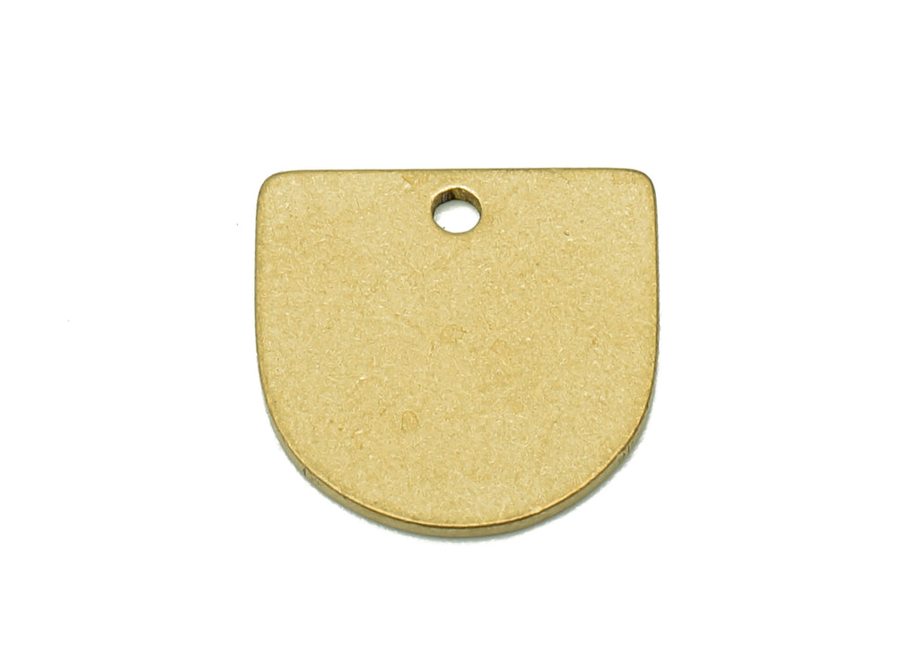 Brass Mini Domed Earrings Charms - Raw Brass Mini Domed Earring - Mini Domed Pendant - Stamping Blank - Domed Charm - 13x12.9x0.7mm - PP8164 - DOMEDBAZAAR