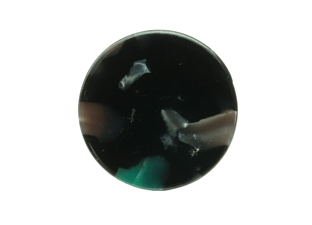 Acetate Round Earring Post - Tortoise Shell Circle Stud Earring - 316 Stainless Steel - Color Code: A488 - 18.6x18.5x2.6mm - AC2553-A488 - DOMEDBAZAAR
