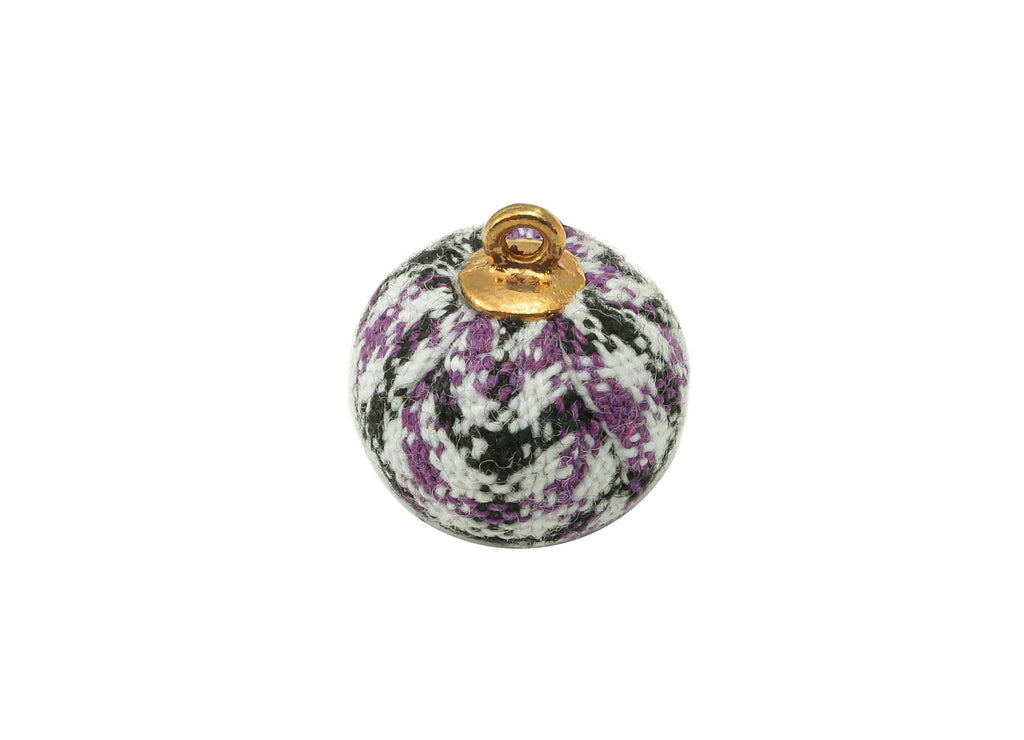 Pom Pom Earring Charms - Fur Ball Pendant - Aluminum Alloy - Earring Findings - Jewelry Accessories - 17 x 14.8 x 14.8mm - TT1009C - DOMEDBAZAAR