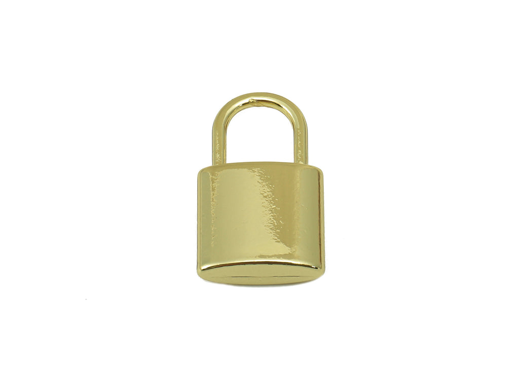 Alloy Lock Charms - Zinc Alloy Padlock Pendant - Zinc Alloy Padlock Charm - KC Gold Tone Plated Alloy - 18.39 x 10.92 x 3.94mm- ZZ2039 - DOMEDBAZAAR