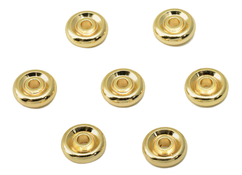 Brass Spacer Beads - Brass Gold Donut Spacer Beads - 18K Gold Plated Flat Round Spacer Beads - Jewelry Making - 7.8x 7.8 x 2.5mm- RGP6046-8 - DOMEDBAZAAR