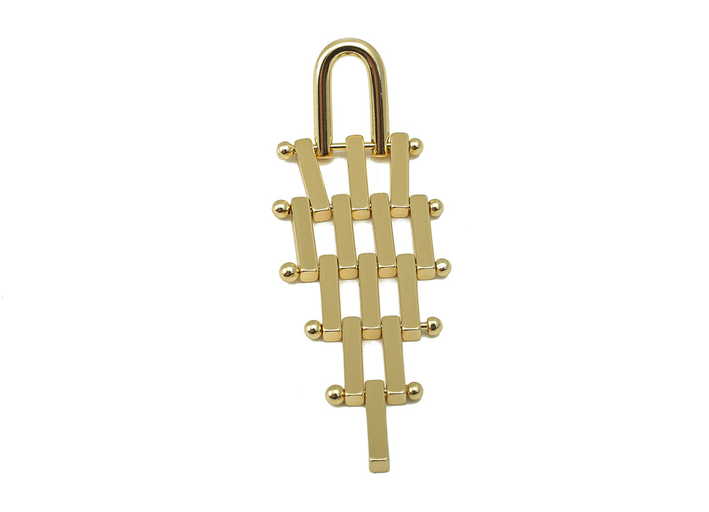 Brass Rectangle Bar Stud Earring - Brass Bar Earring Post - Gold Geometry Bar Earring Post - 18K Real Gold Plating -54x18x2mm- RGP6112 - DOMEDBAZAAR