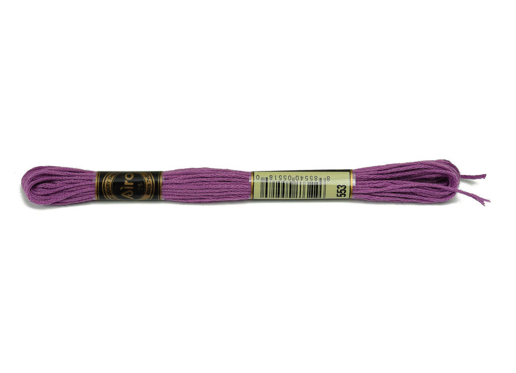 Embroidery Floss - 12 Skeins of 8 meters - Embroidery Thread - Cross Stitch Floss - Embroidery Accessories - HM1055-553 - DOMEDBAZAAR