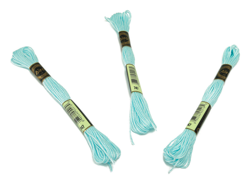 Embroidery Floss - 12 Skeins of 8 meters - Embroidery Thread - Cross Stitch Floss - Embroidery Accessories - HM1055-747 - DOMEDBAZAAR
