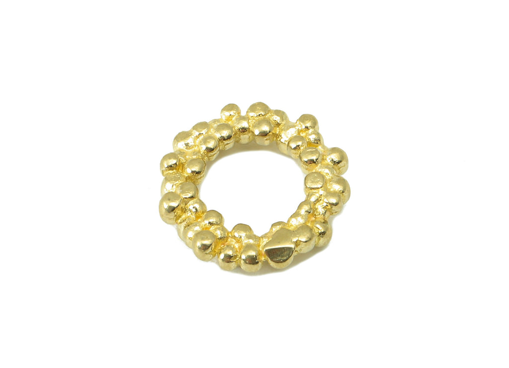 Brass Round Charm -Raw Brass Beaded Shape Hoop Earrings – Chunky Wide Shiny  Pendant-DIY For Jewelry Making-12x 12x 2.62mm-PP8350 - DOMEDBAZAAR