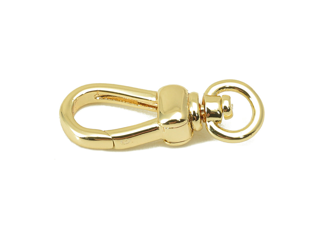Brass Lobster Claw Clasps - Brass Parrot Clasp -Jewelry Supplies -For Necklace - 18K Real Gold Plating Brass - 17.5x 6.92 x 3.8mm-RGP6085 - DOMEDBAZAAR