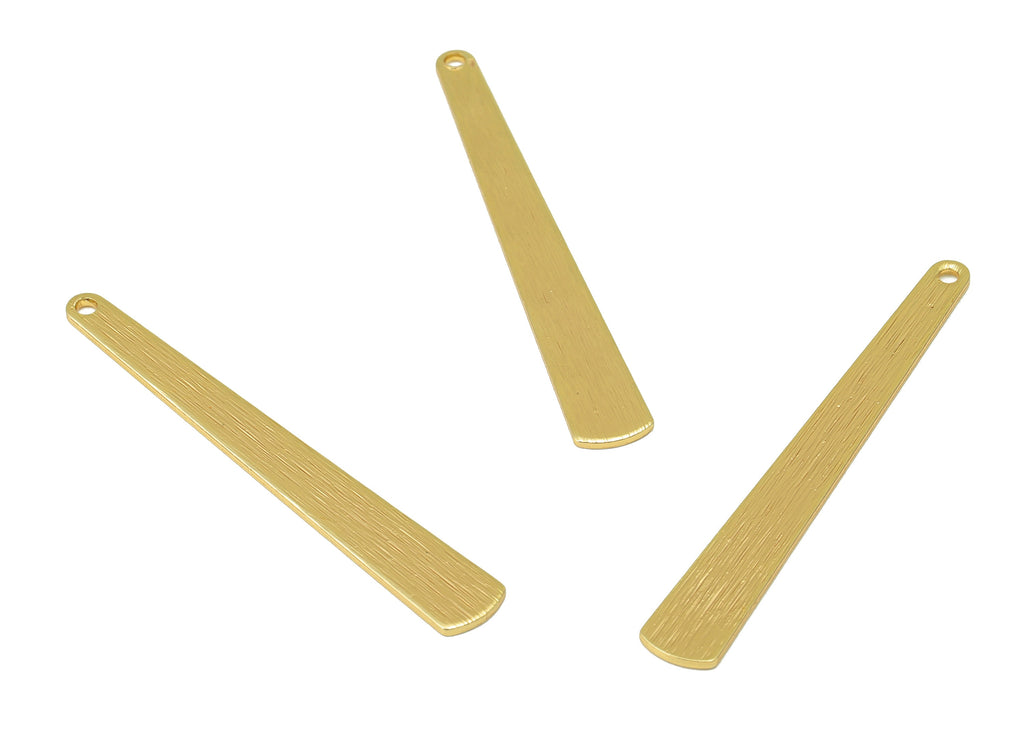 Brass Earring Charm - Long Bar Earring Charm - Stick Earring Charm - Stamping Blank -18K Real Gold Plating - 43.1x5.7x0.82mm - RGP6693 - DOMEDBAZAAR