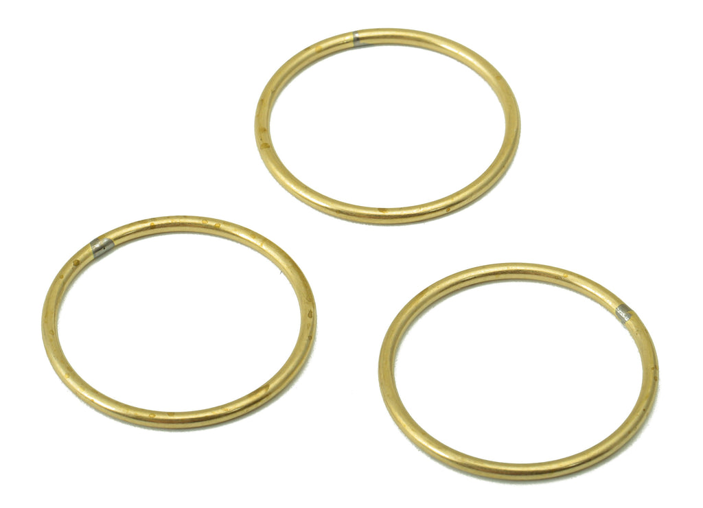 Raw Brass Circle Connector - Raw Brass Round Hoop - Closed Loop Rings - Earring Findings - Jewelry Supplies - 20x20x1.1mm-PP8604-20 - DOMEDBAZAAR