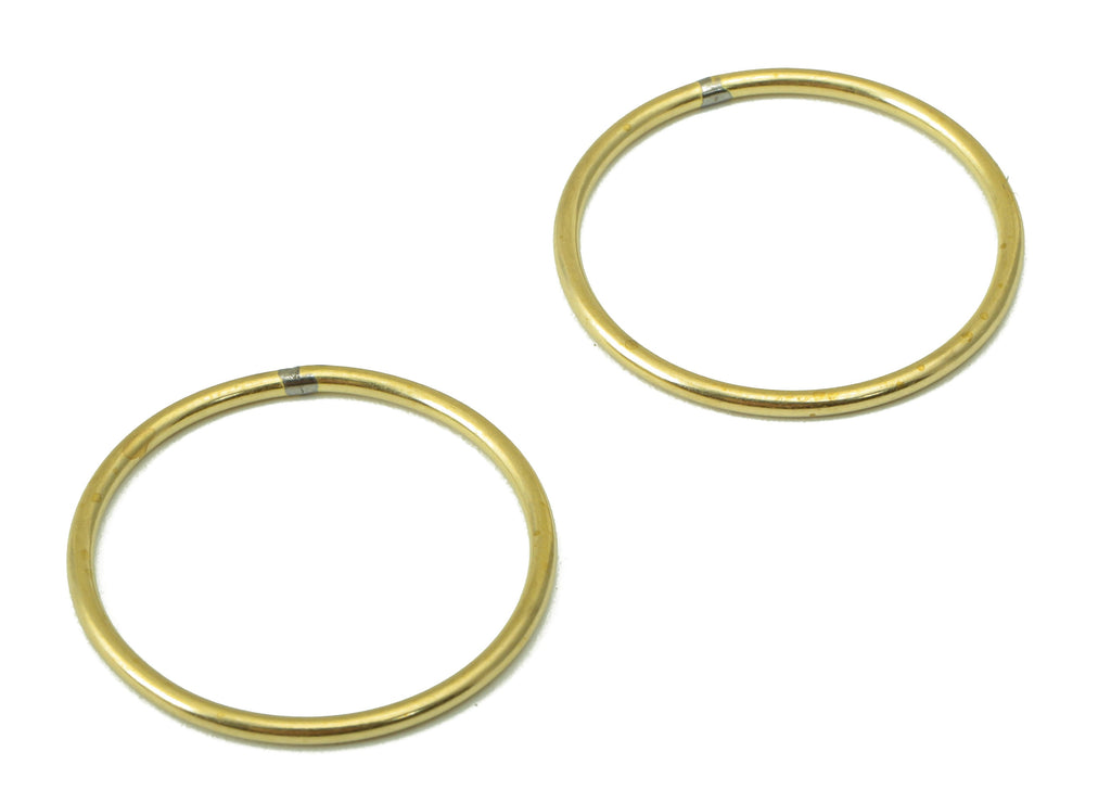 Raw Brass Circle Connector - Raw Brass Round Hoop - Closed Loop Rings - Earring Findings - Jewelry Supplies - 20.9x20.9x1.15mm-PP8604-21 - DOMEDBAZAAR