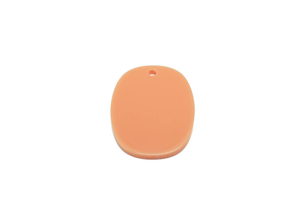 Acrylic Oval Earring Charms - Oval Pink Pendant - Earring Findings - Jewelry Supplies - Color Code: A346 - 26.24x 20.28x 2.24mm- AC1158-A346 - DOMEDBAZAAR