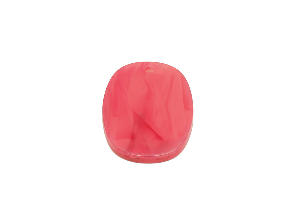 Acrylic Oval Earring Charms - Oval Pink Pendant - Earring Findings - Jewelry Supplies - Color Code: A379 - 26.29x20.3x 2.28mm- AC1158-A379 - DOMEDBAZAAR