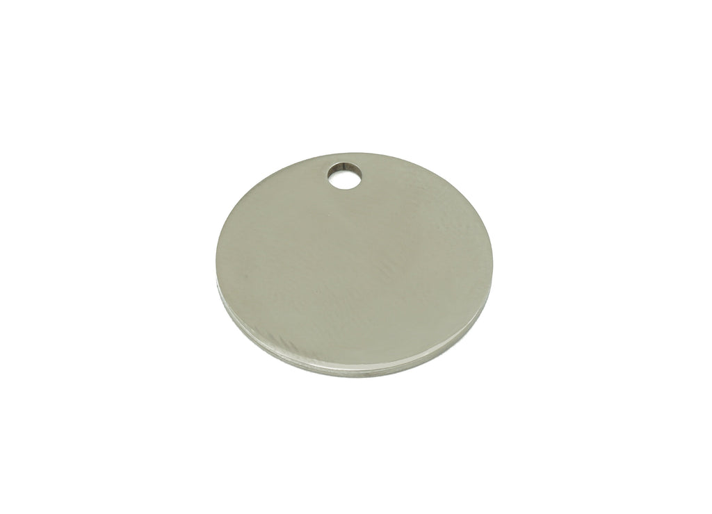 Stainless Steel Round Earring Charm - Steel Round Pendant -Circle Earring Charm - Stamping Blank - For Necklace -19.97x20x1mm- SS1463 - DOMEDBAZAAR