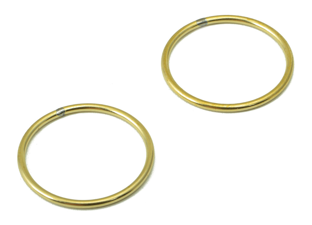 Raw Brass Circle Connector - Raw Brass Round Hoop - Closed Loop Rings - Earring Findings - Jewelry Supplies - 19.5x19.5x1.15mm-PP8604-19 - DOMEDBAZAAR
