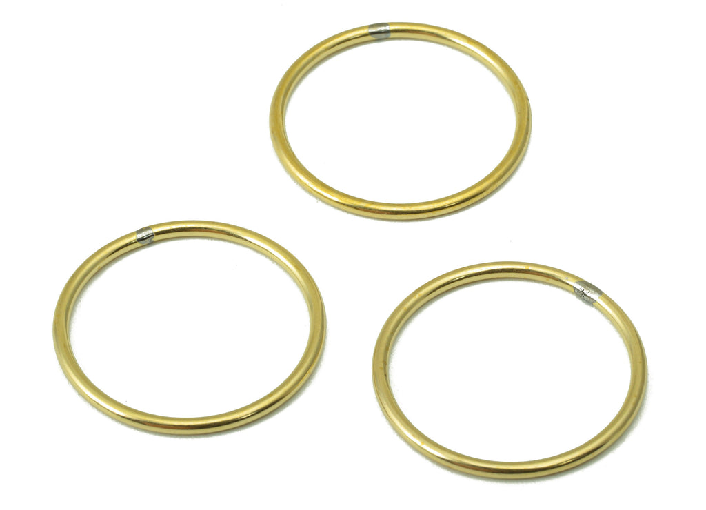 Raw Brass Circle Connector - Raw Brass Round Hoop - Closed Loop Rings - Earring Findings - Jewelry Supplies - 19.5x19.5x1.15mm-PP8604-19 - DOMEDBAZAAR