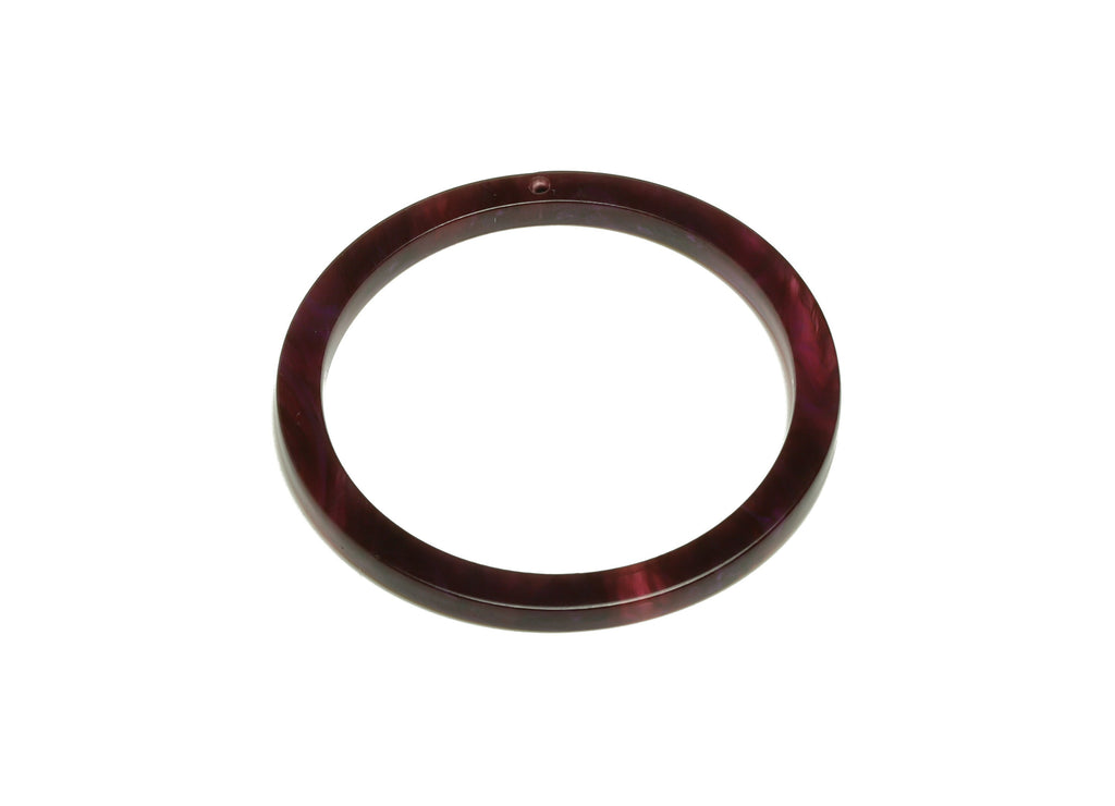 Acrylic Hoop Earrings Charms - Circle Pendant - Purple Earring Findings - Jewelry Supplies - Color Code:A973 - 44x44.3x2mm -AC2620-A973 - DOMEDBAZAAR