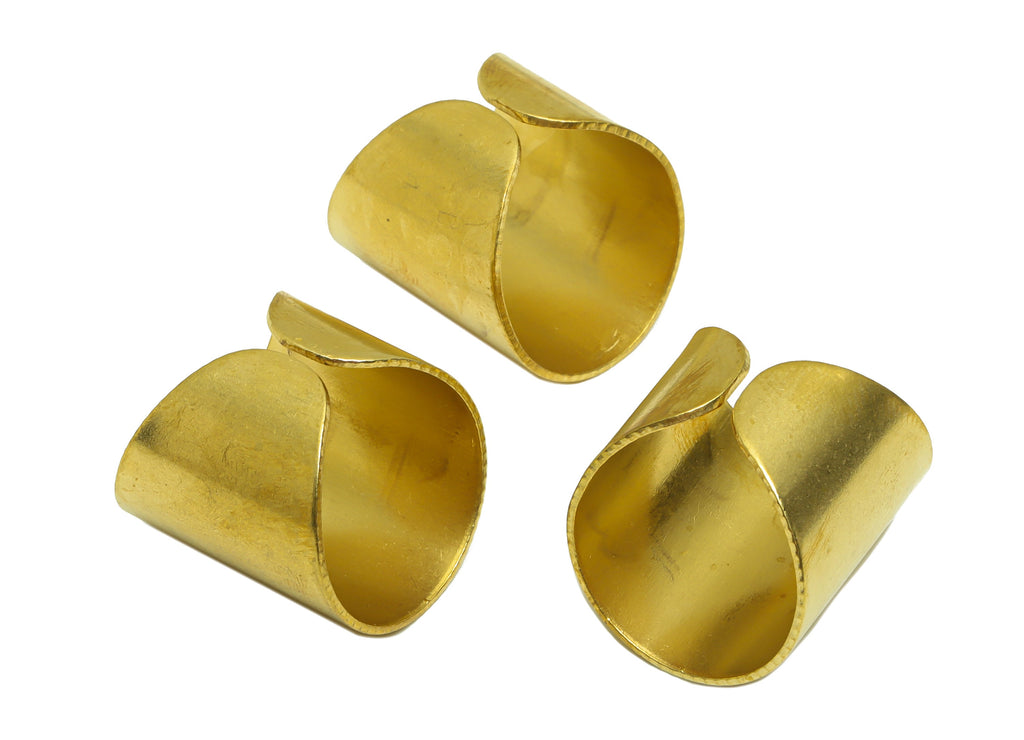 Brass Geometry Rings - Raw Brass Wide Charm - Raw Brass Rings - Jewlery Supplies - 23.63x19.93x0.98mm - PP8624 - DOMEDBAZAAR