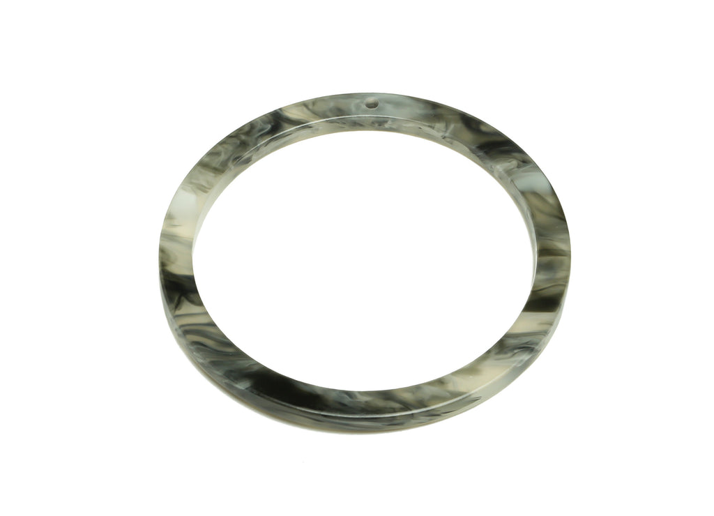 Acrylic Hoop Earrings Charms - Circle Pendant - Smoke Earring Findings - Jewelry Supplies - Color Code:A965 - 44x44.3x2mm -AC2620-A965 - DOMEDBAZAAR