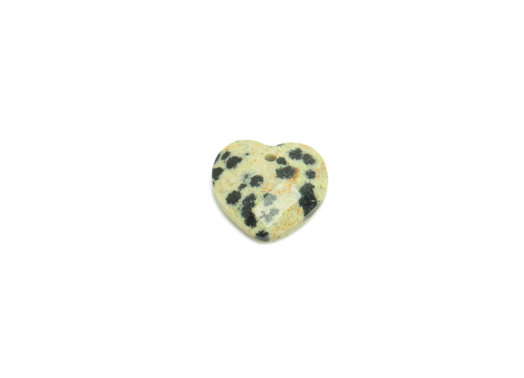 Heart Stone Charm - Dalmatian stone Hoop Earring Charm - Natural Stone Charms - Dalmatian stone Pendant - Jewelry Supplies -11x12x4mm-NS1910 - DOMEDBAZAAR
