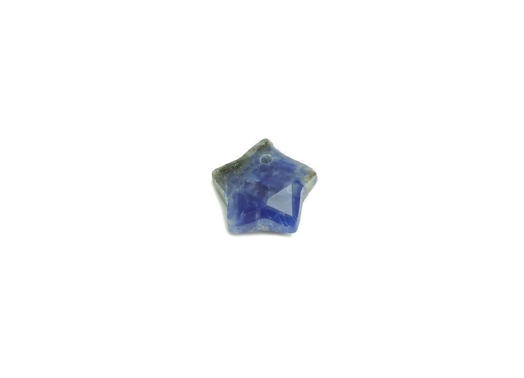 Star Stone Charm - Blue Stripe Hoop Earring Charm - Natural Stone Charms - Blue Stripe Pendant - Jewelry Supplies - 11.5x11.86x5.11mm-NS1909 - DOMEDBAZAAR