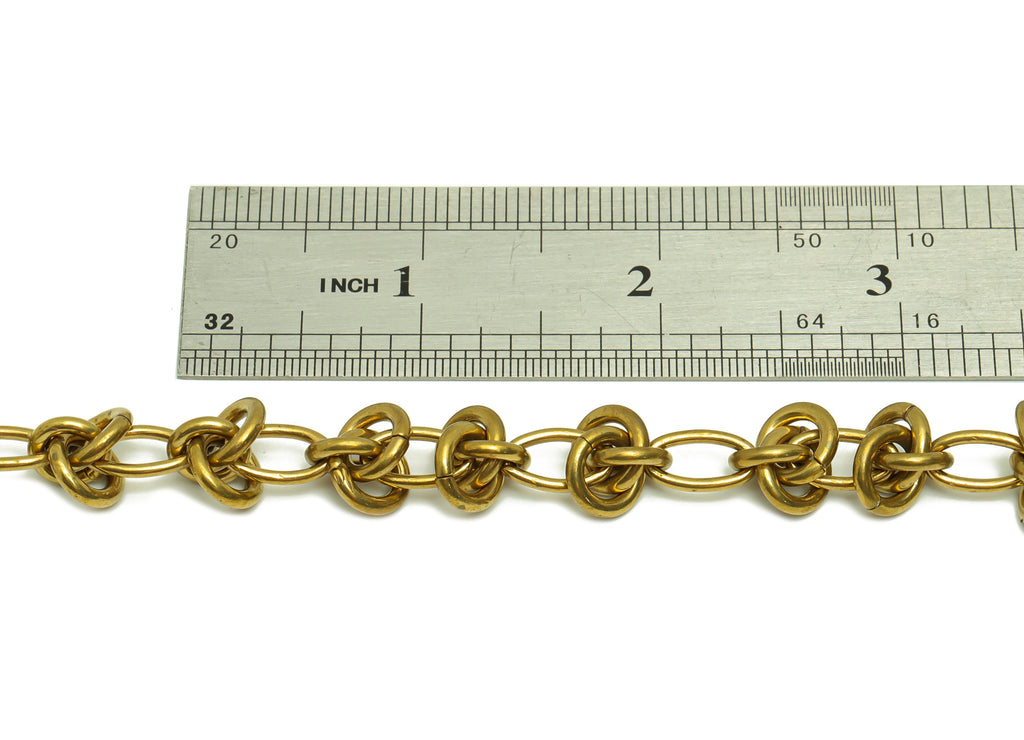 2.0 Knot Chain - Raw Brass Thick Chunky Chian - Brass Bracelet Chain - Brass Knot Chain - Jeweler Making - 16.77x 1.86mm - PP8632 - DOMEDBAZAAR