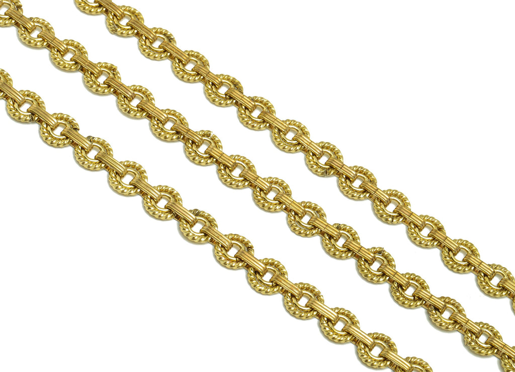 Handmade Rings Chain - Brass Textured Open link Chain - Beaded Hoop Chain - Circle Textured Rings Link Chain - 11.7x7.8x3mm - CC1249 - DOMEDBAZAAR