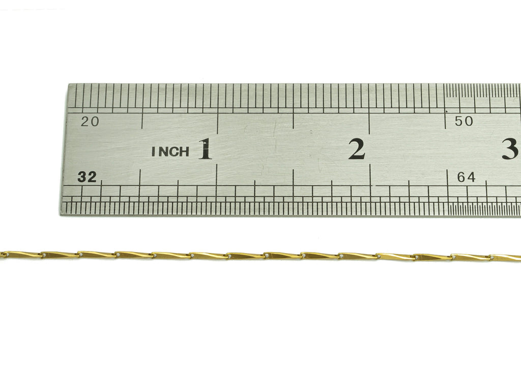 7*1.2mm Hammered Bar Chain - Handmade Bar Bead Chain - Raw Brass Hammered Bar Chain -Brass Stick Chain - CC1241 - DOMEDBAZAAR