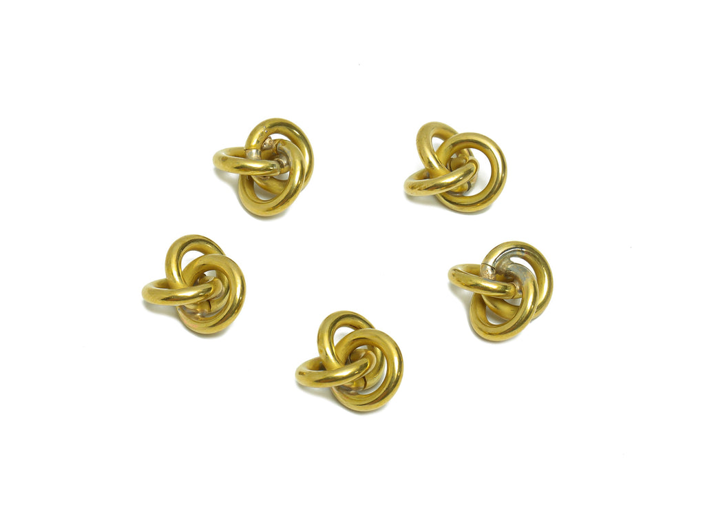 Brass Interwoven Earring Charm - Raw Brass Jump Ring Earring Charm - Cross Rings Bead Earring Charm - Bracelet Beads - 12.78x12x6mm - PP9386 - DOMEDBAZAAR