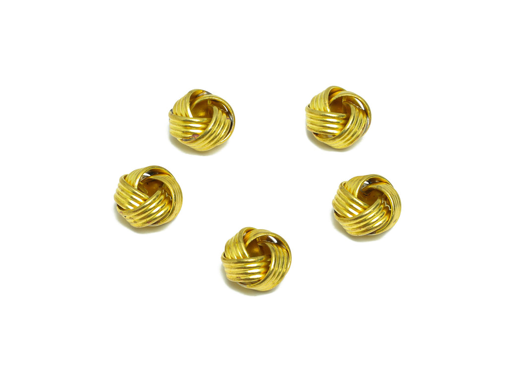 Brass Interwoven Earring Charm - Raw Brass Textured Ring Earring Charm - Cross Rings Bead Earring Charm - Bracelet Beads - 9x9x6mm - PP9383 - DOMEDBAZAAR