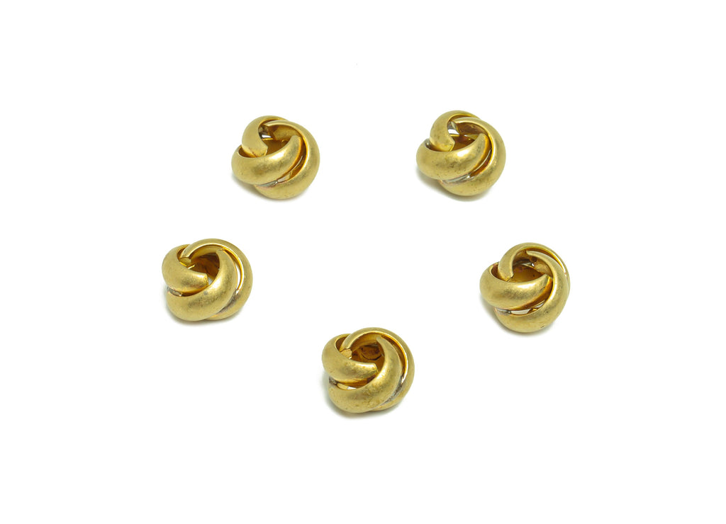 Brass Interwoven Earring Charm - Raw Brass Rings Knot Earring Charm - Cross Rings Bead Earring Charm - Bracelet Beads - 10.1x10x7mm - PP9387 - DOMEDBAZAAR