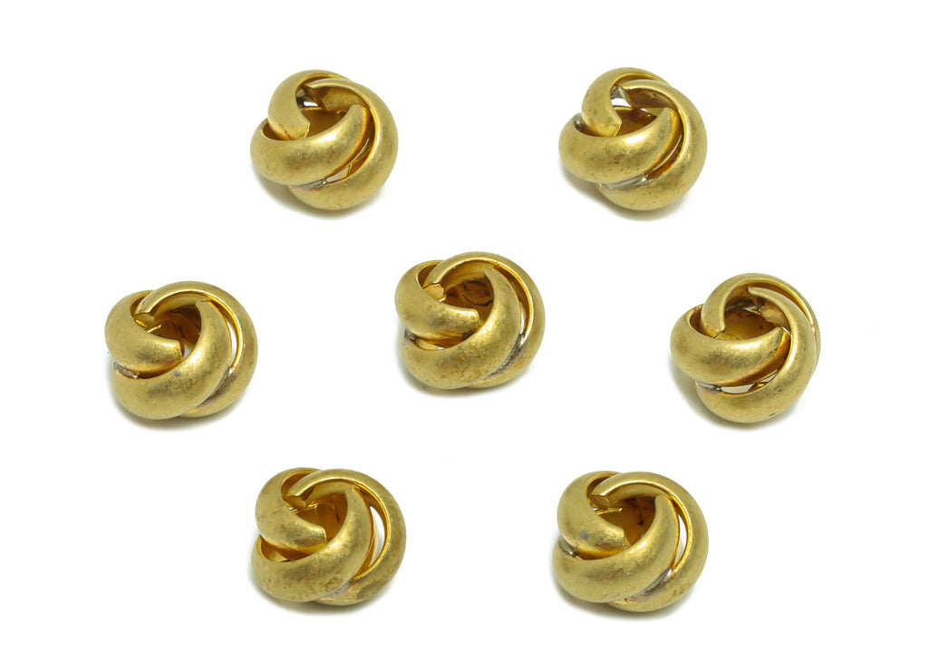 Brass Interwoven Earring Charm - Raw Brass Rings Knot Earring Charm - Cross Rings Bead Earring Charm - Bracelet Beads - 10.1x10x7mm - PP9387 - DOMEDBAZAAR
