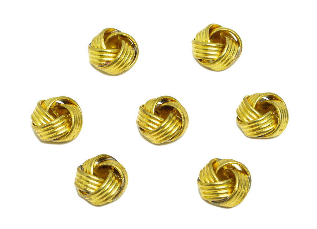 Brass Interwoven Earring Charm - Raw Brass Textured Ring Earring Charm - Cross Rings Bead Earring Charm - Bracelet Beads - 9x9x6mm - PP9383 - DOMEDBAZAAR